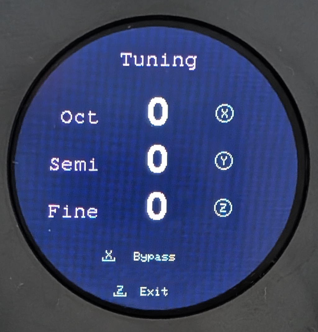 Tuning Screen